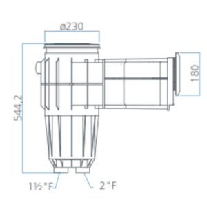 Ingombro skimmer sfioratore 1