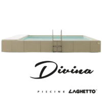 Piscina Laghetto Divina con scaletta e cuscino, colore rivestimento bianco